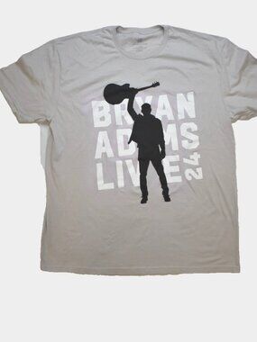 Bryan Adams Canada Live 2024 Tour Mens Gray Shirt New XL